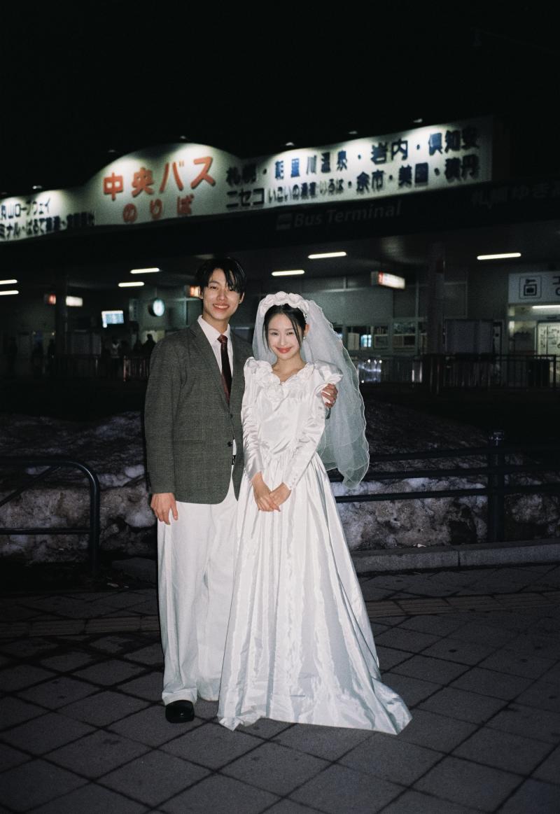 小樽站天桥 第37张 日本婚纱照 日本旅拍 小樽婚纱照 日本尼鹿摄影
