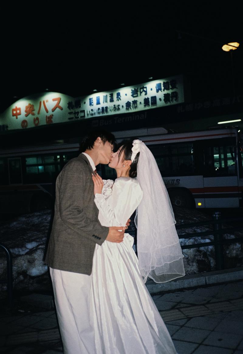 小樽站天桥 第2张 日本婚纱照 日本旅拍 小樽婚纱照 日本尼鹿摄影