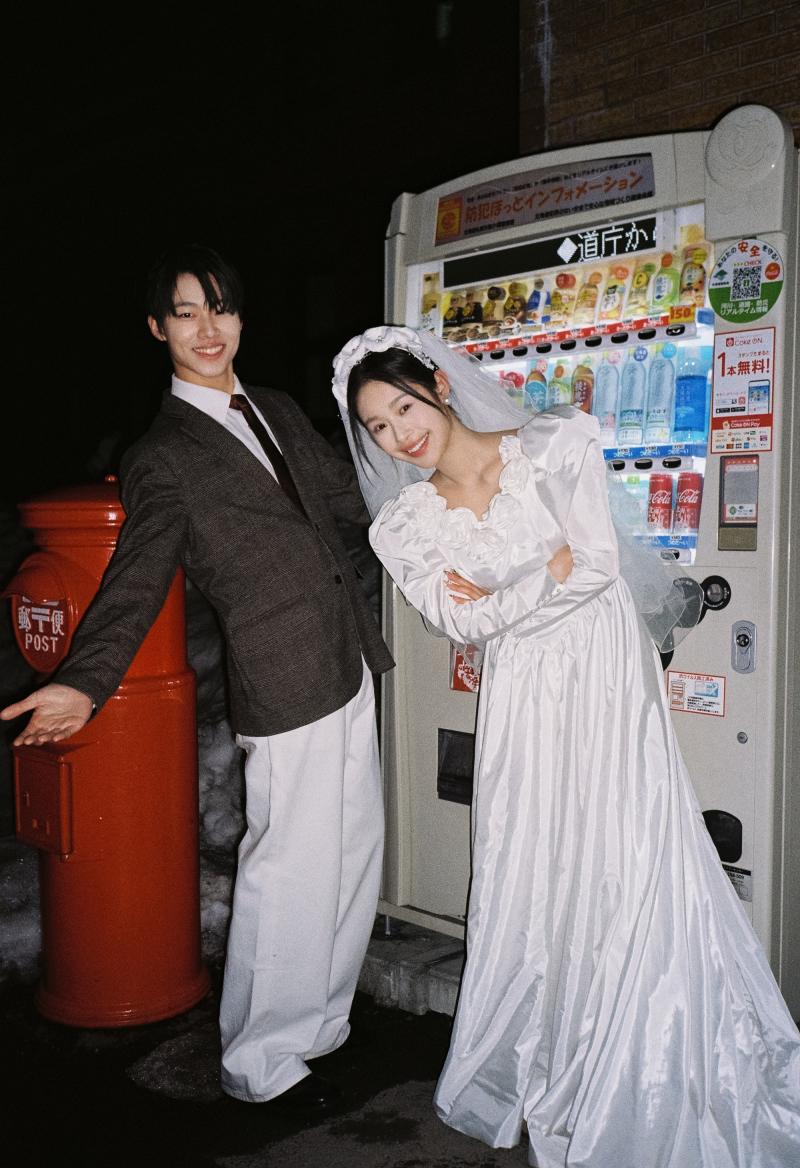小樽站天桥 第26张 日本婚纱照 日本旅拍 小樽婚纱照 日本尼鹿摄影