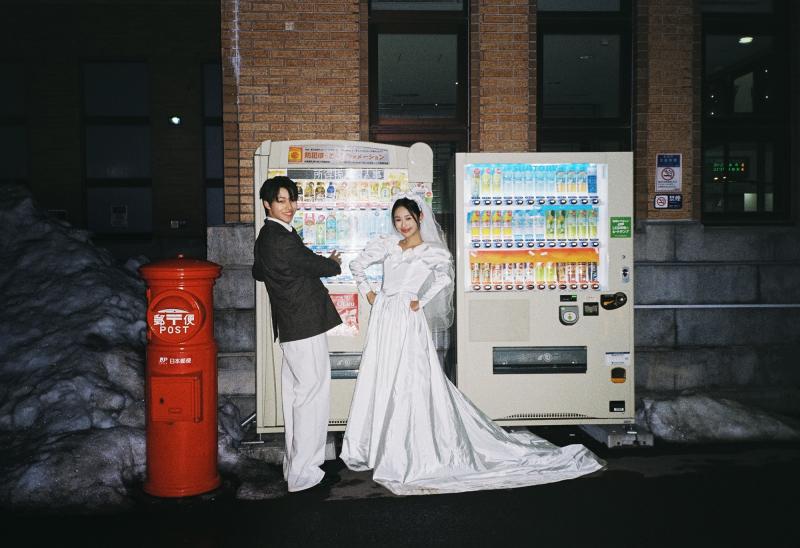 小樽站天桥 第23张 日本婚纱照 日本旅拍 小樽婚纱照 日本尼鹿摄影