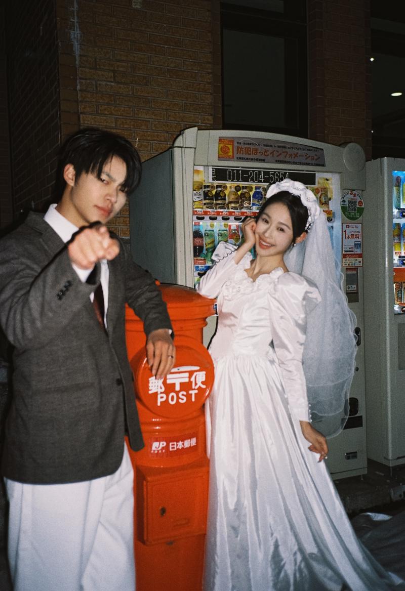 小樽站天桥 第27张 日本婚纱照 日本旅拍 小樽婚纱照 日本尼鹿摄影