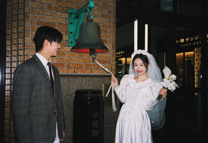 小樽站天桥 第33张 日本婚纱照 日本旅拍 小樽婚纱照 日本尼鹿摄影