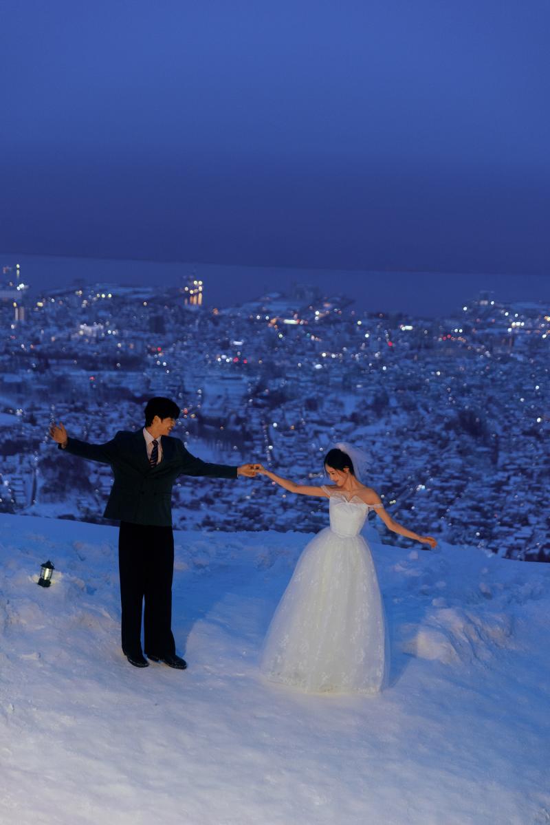 天狗山 蓝调时刻 日本婚纱照 日本旅拍