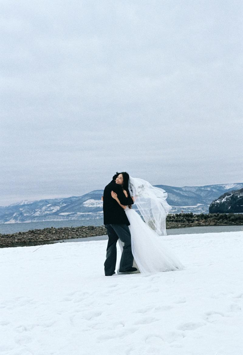 祝津海边雪山 第7张 日本婚纱照 日本旅拍 日本雪景婚纱照 日本尼鹿摄影