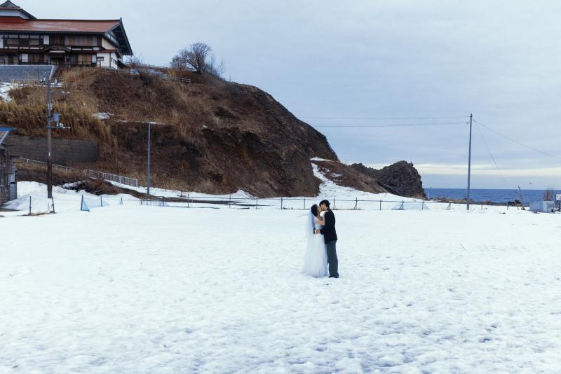 祝津海边雪山 第6张 日本婚纱照 日本旅拍 日本雪景婚纱照 日本尼鹿摄影