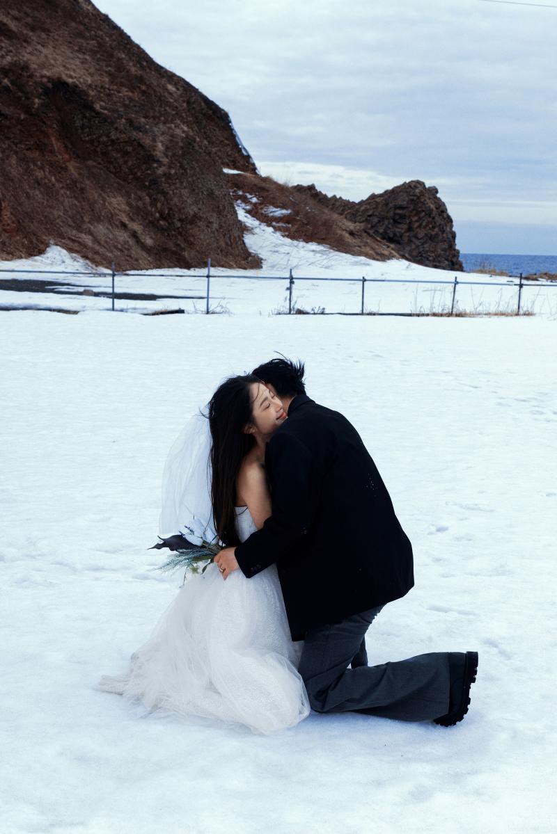 祝津海边雪山 第4张 日本婚纱照 日本旅拍 日本雪景婚纱照 日本尼鹿摄影