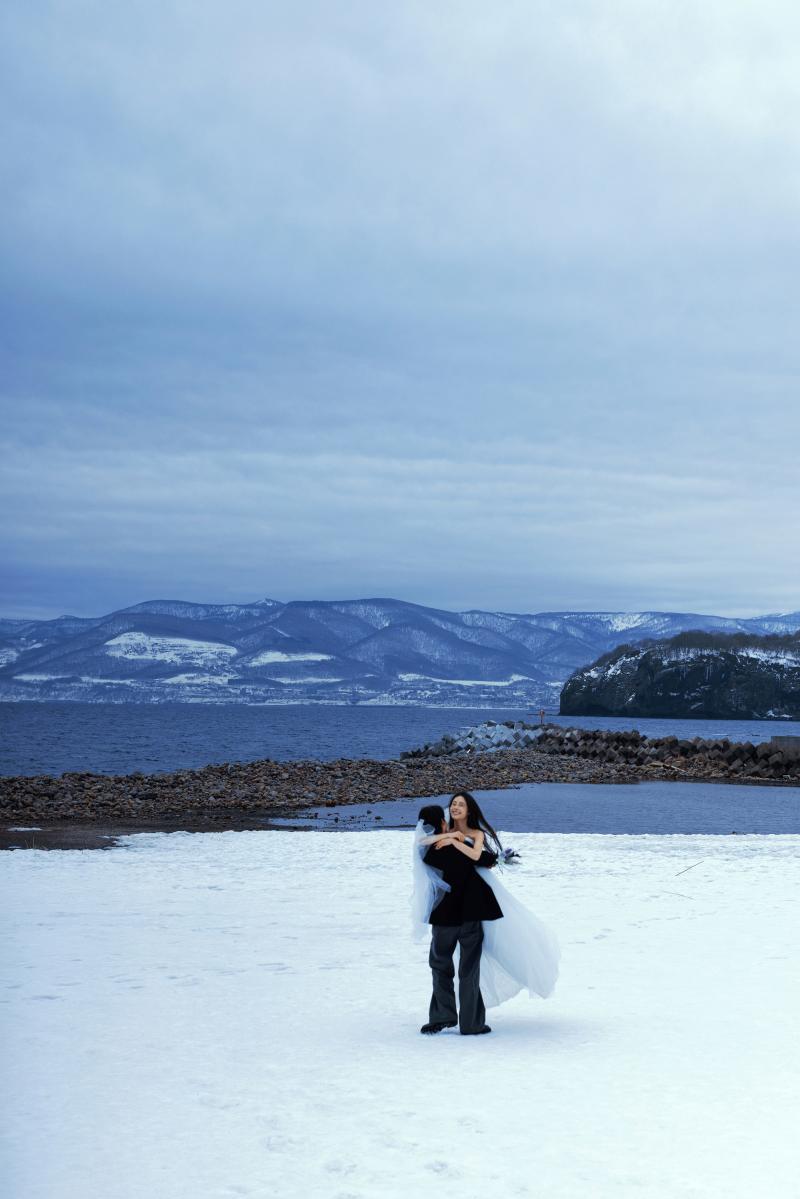 祝津海边雪山 第14张 日本婚纱照 日本旅拍 日本雪景婚纱照 日本尼鹿摄影