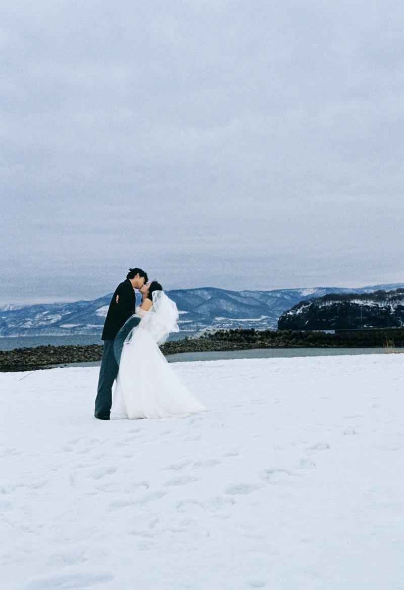 祝津海边雪山 第42张 日本婚纱照 日本旅拍 日本雪景婚纱照 日本尼鹿摄影