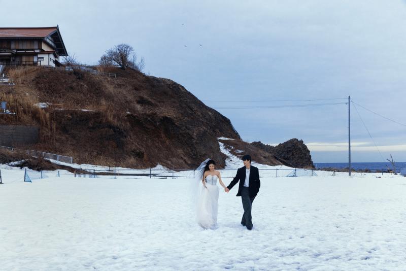 祝津海边雪山 第12张 日本婚纱照 日本旅拍 日本雪景婚纱照 日本尼鹿摄影