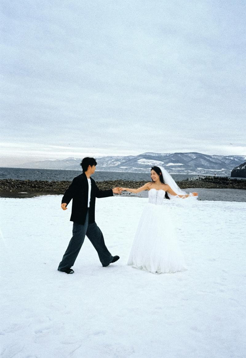 祝津海边雪山 第10张 日本婚纱照 日本旅拍 日本雪景婚纱照 日本尼鹿摄影