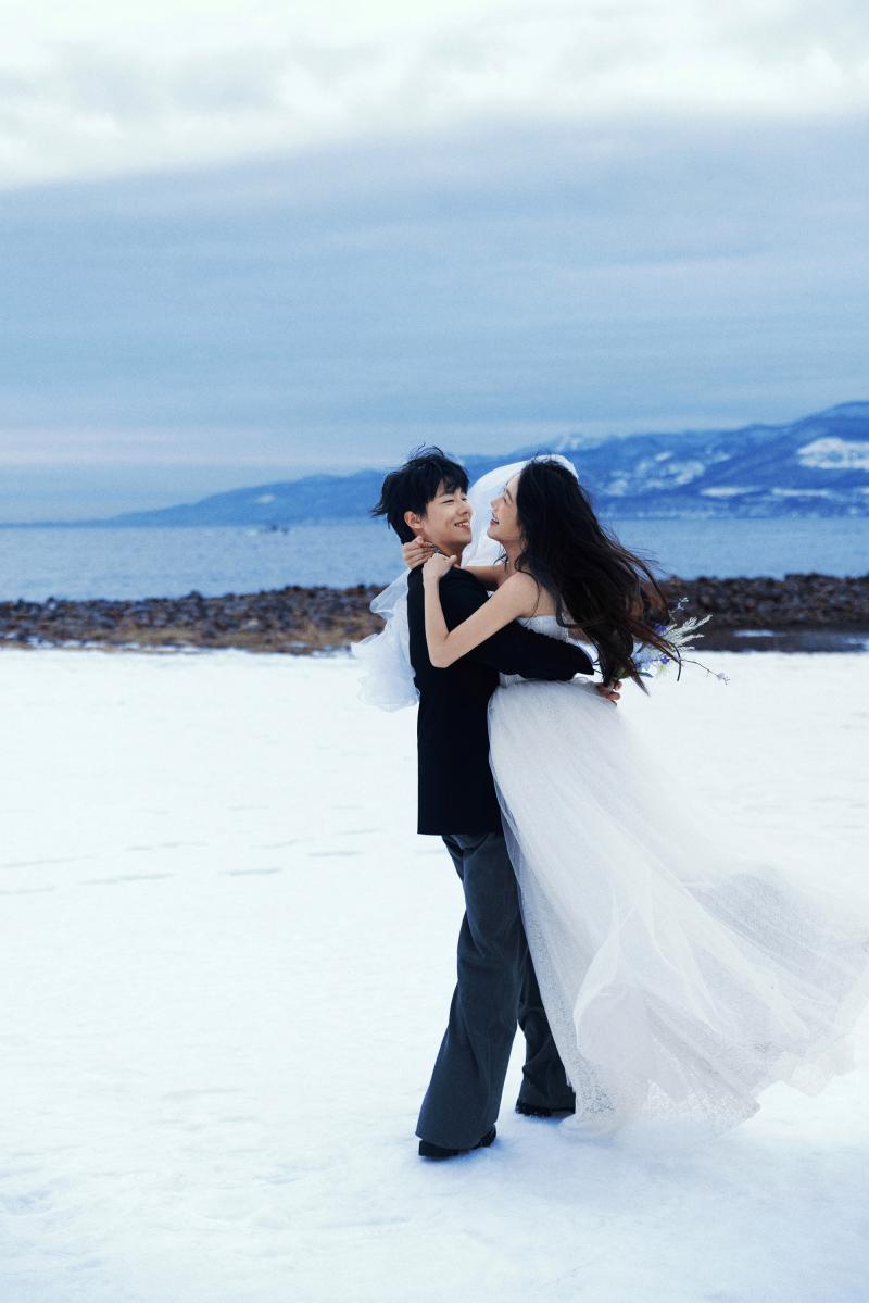 祝津海边雪山 第46张 日本婚纱照 日本旅拍 日本雪景婚纱照 日本尼鹿摄影
