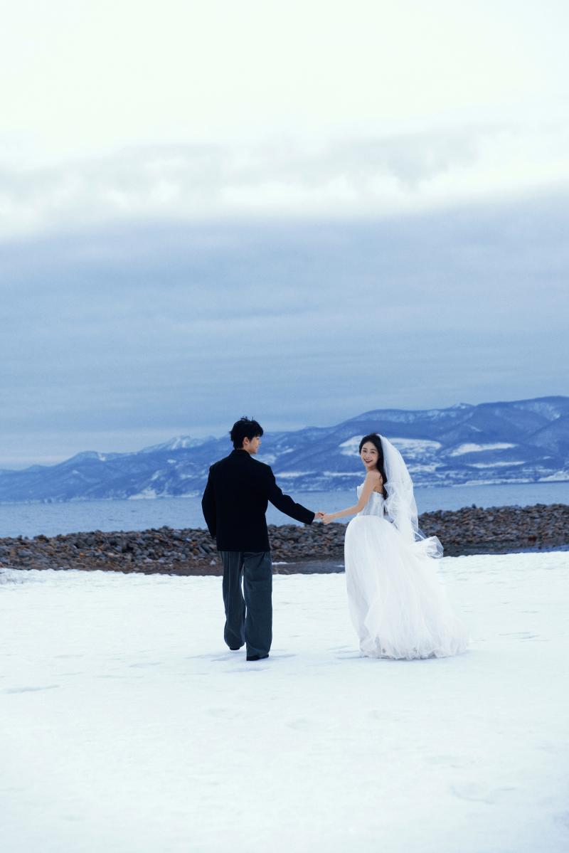 祝津海边雪山 第45张 日本婚纱照 日本旅拍 日本雪景婚纱照 日本尼鹿摄影