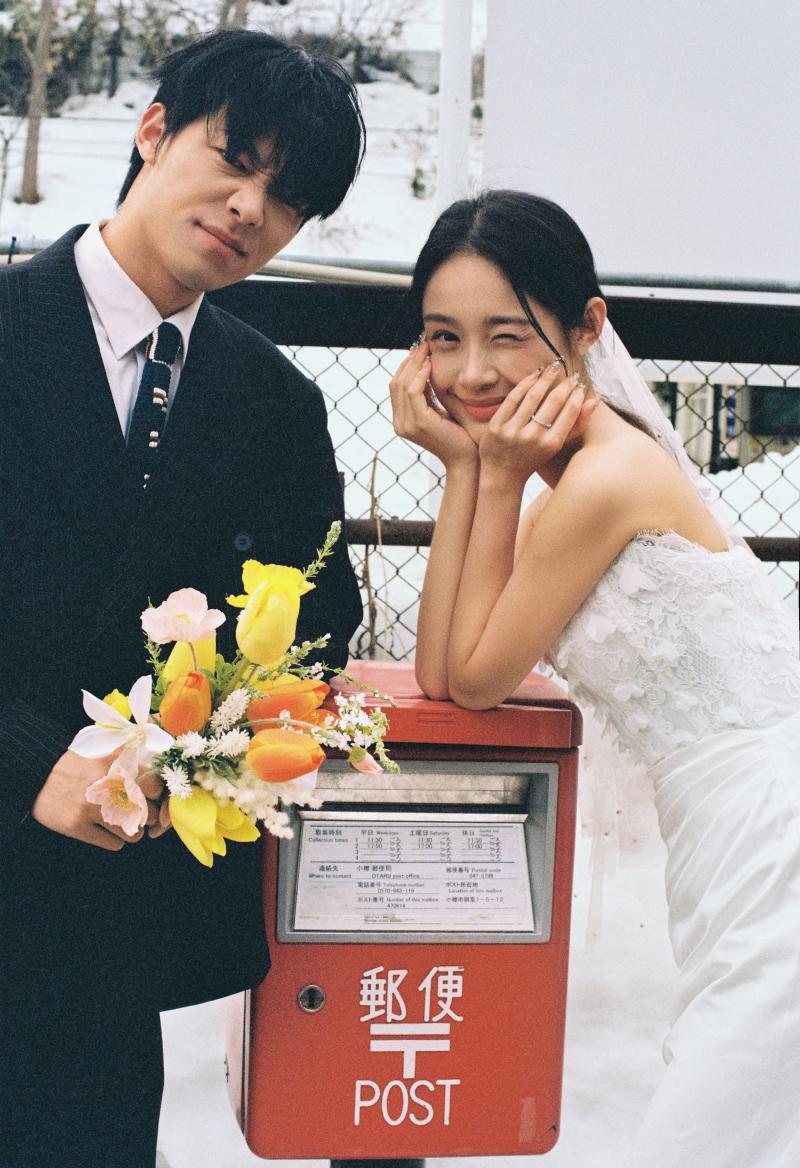 雪地里相爱 日本婚纱照 日本旅拍