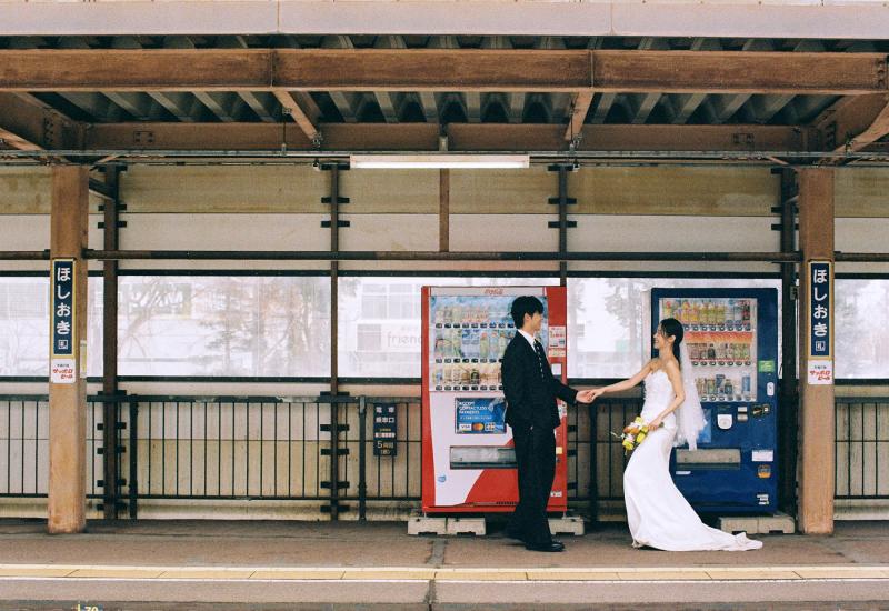 雪地里相爱 第2张 日本婚纱照 日本旅拍 日本雪景婚纱照 日本尼鹿摄影